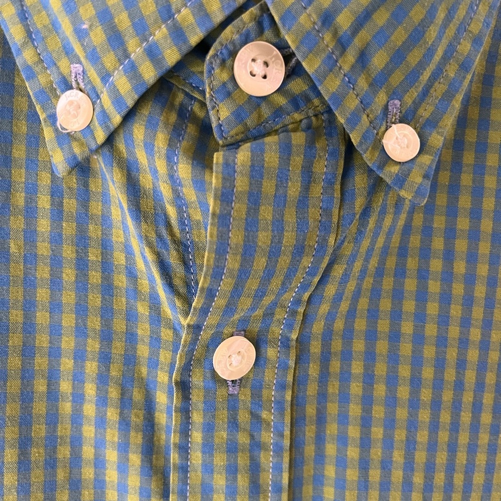 J. Crew long-sleeve button down- Blue/Green Check 🟢🔵